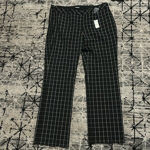 Express Editor barely boot low rise dress pants in 16R plaid